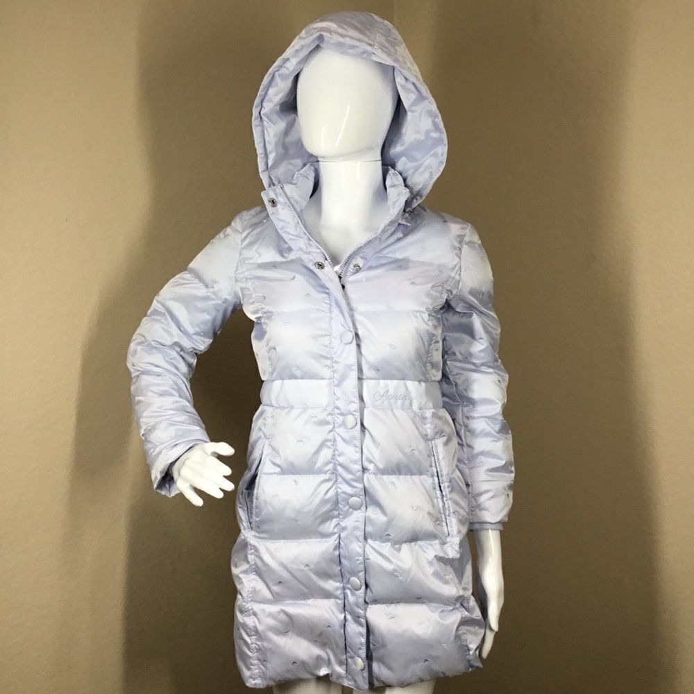 Armani Junior Embroidered Logo Puffer Coat (A4)